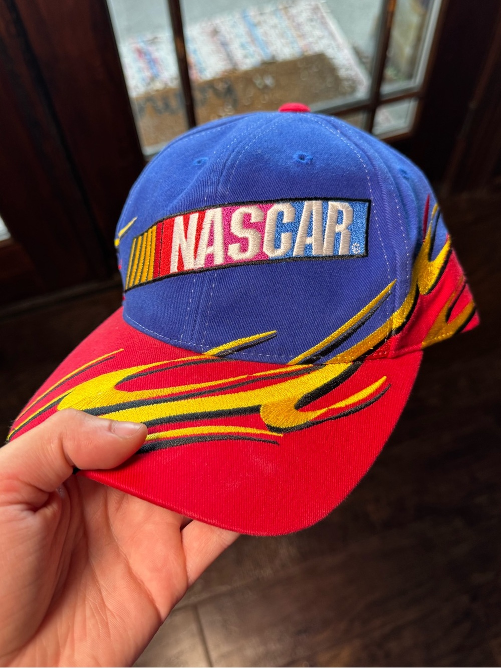 Vintage Nascar Racing Hat Embroidered Flames